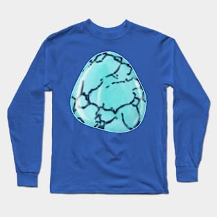 Turquoise Crystal Birthstone Long Sleeve T-Shirt